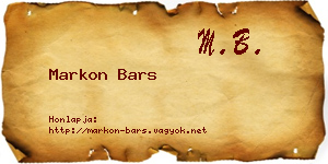 Markon Bars névjegykártya